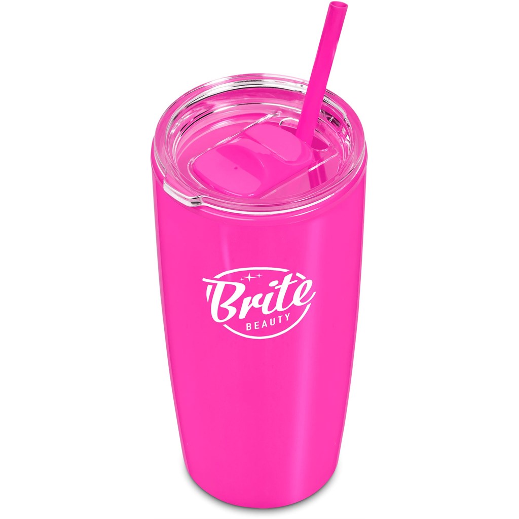 Altitude Daytona Plastic 2-in-1 Double-Wall Tumbler & Straw �C 600ml