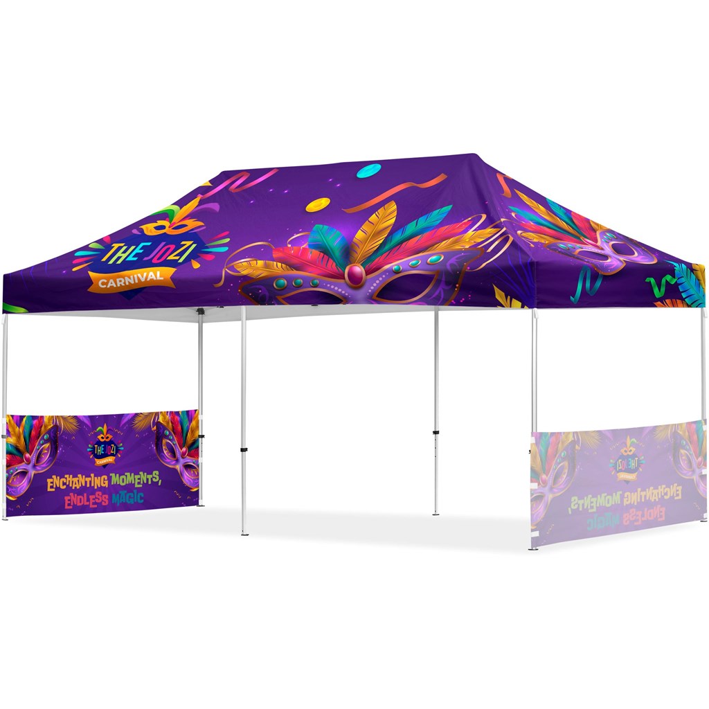 Coated Steel Sublimated Gazebo 6m x 3m �C 2 Short Half-Wall Skins