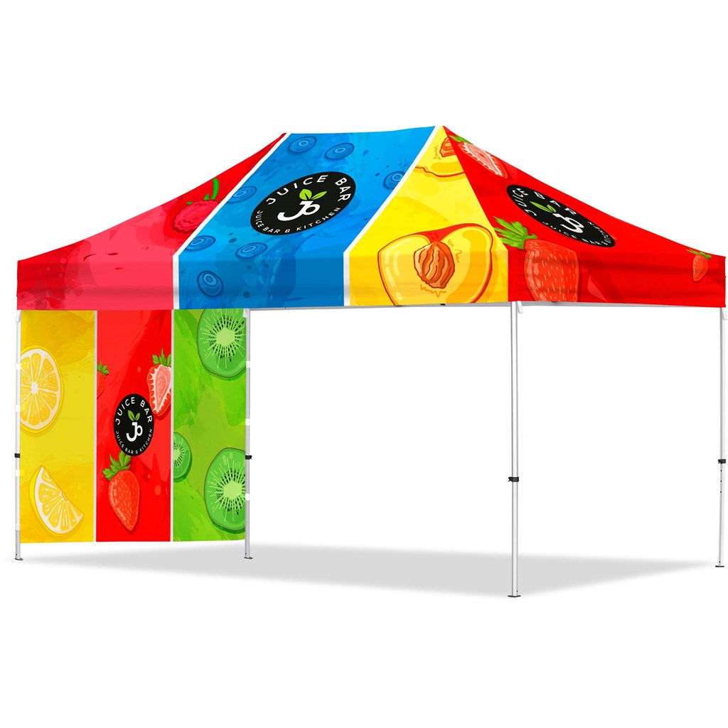 Coated Steel Sublimated Gazebo 4.5m x 3m �C 1 Short Full-Wall Skin
