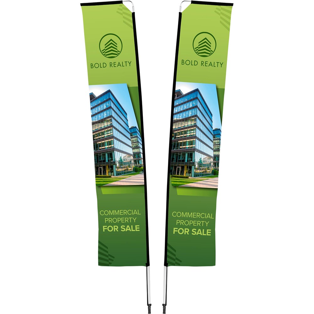 Legend 4M Sublimated Telescopic Double-Sided Flying Banner �C 1 complete unit