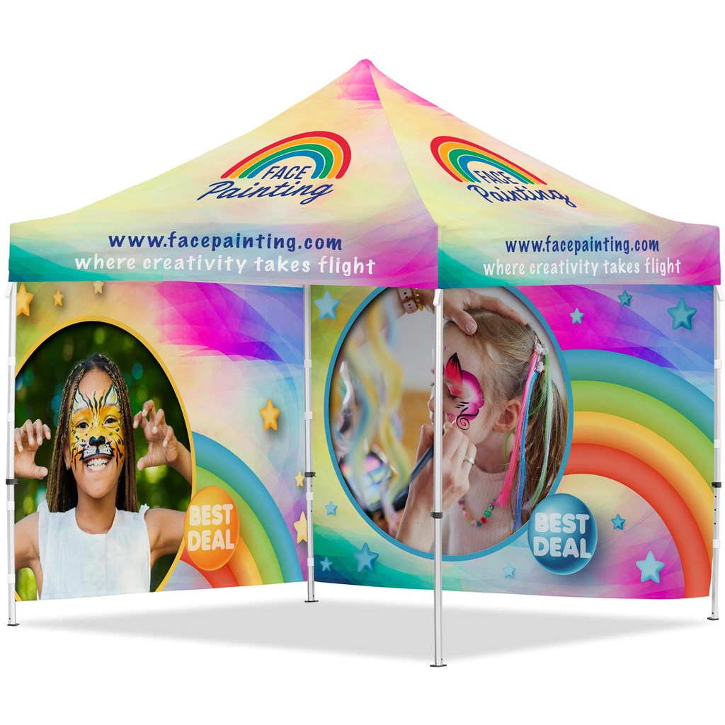 Coated Steel Sublimated Gazebo 3m x 3m �C 2 Full-Wall Skins