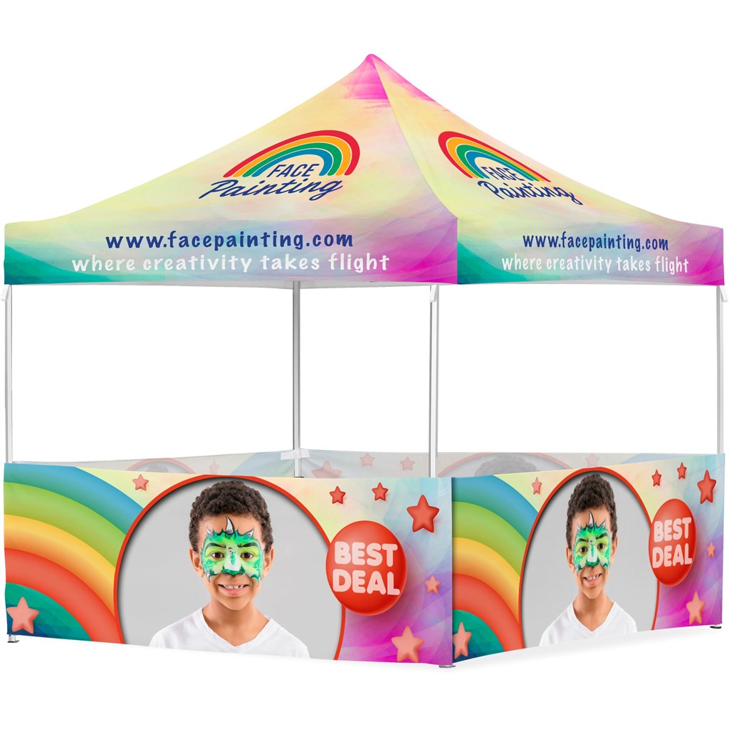 Coated Steel Sublimated Gazebo 3m x 3m �C 4 Half-Wall Skins