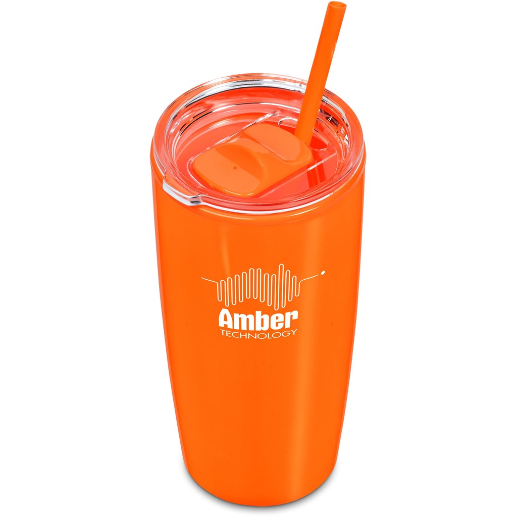 Altitude Daytona Plastic 2-in-1 Double-Wall Tumbler & Straw �C 600ml