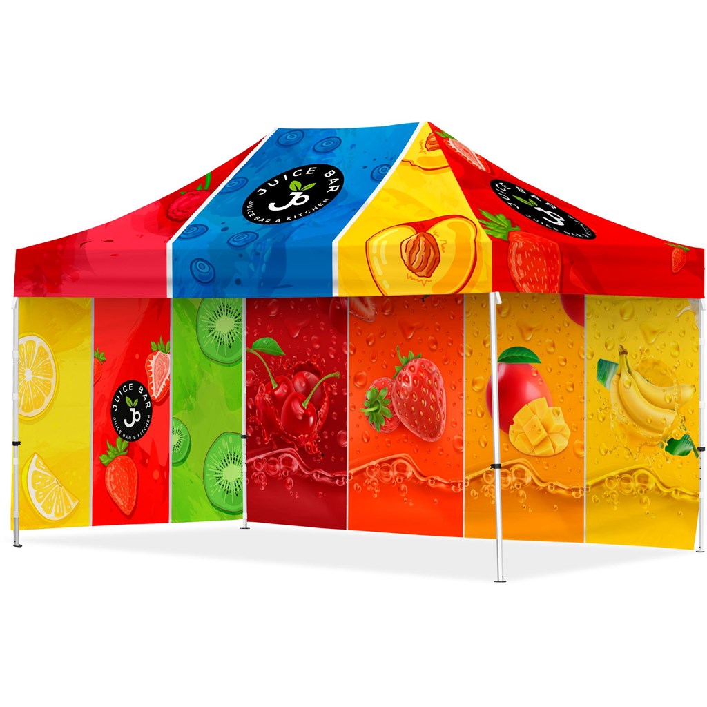 Coated Steel Sublimated Gazebo 4.5m x 3m �C 1 Long Full-Wall Skin �C 1 Short Full Wall Skin