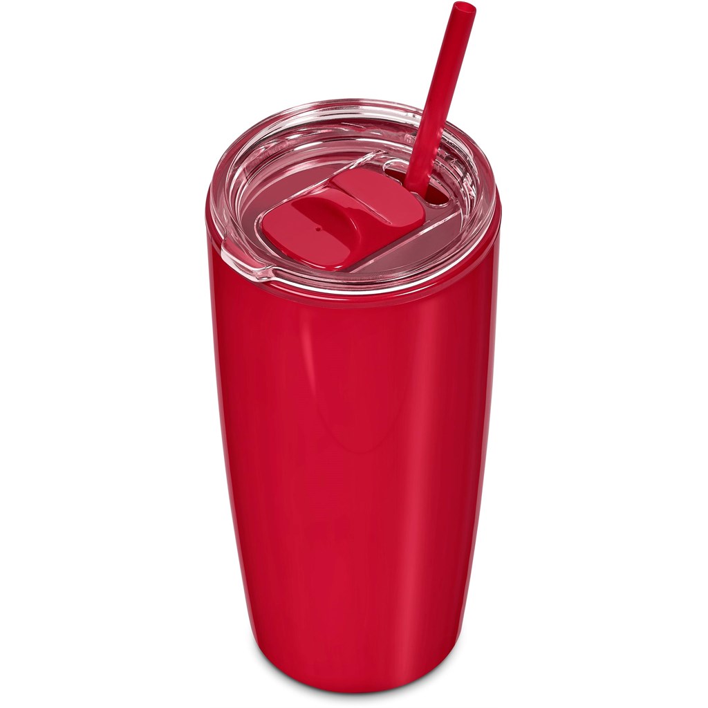 Altitude Daytona Plastic 2-in-1 Double-Wall Tumbler & Straw �C 600ml