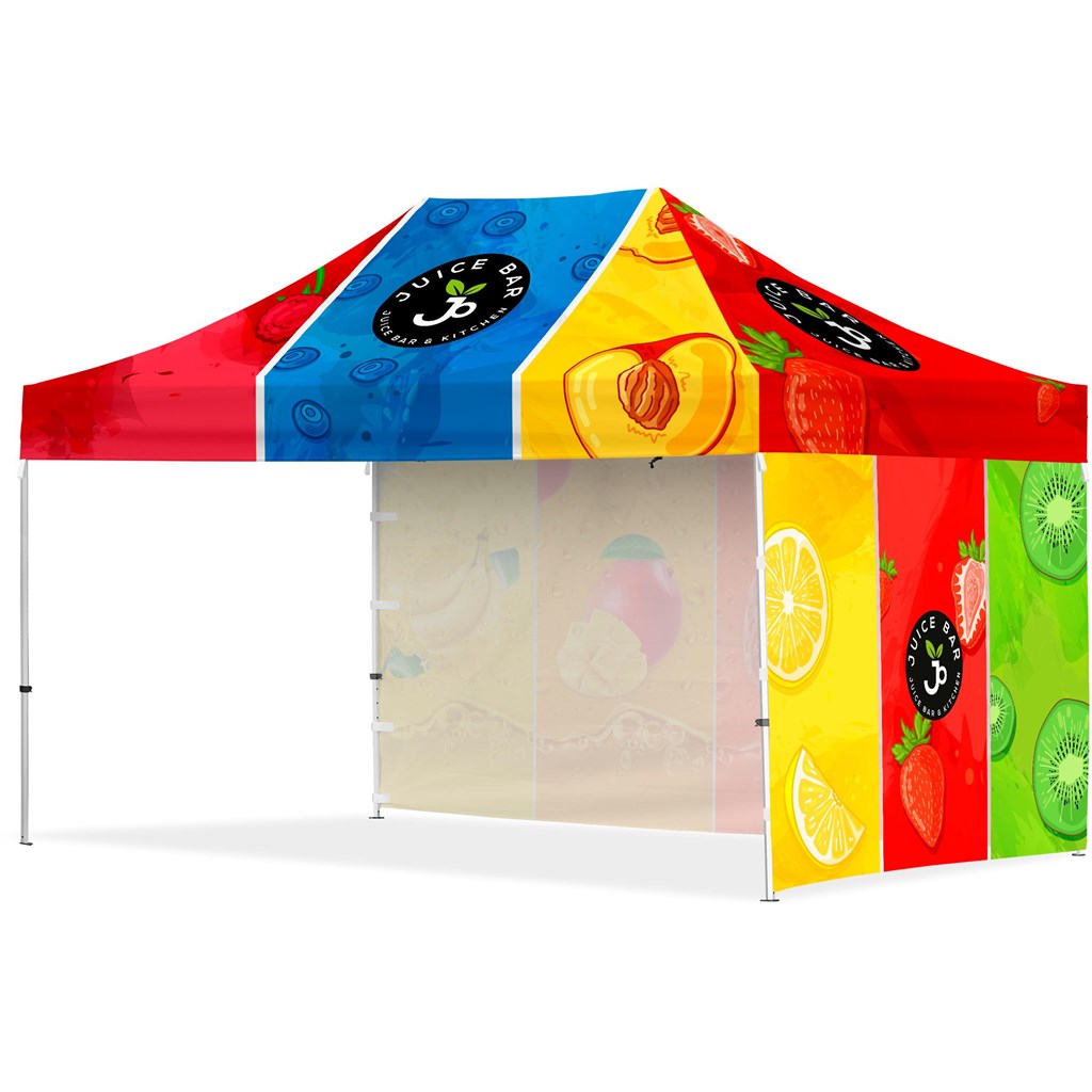 Coated Steel Sublimated Gazebo 4.5m x 3m �C 1 Long Full-Wall Skin �C 1 Short Full Wall Skin