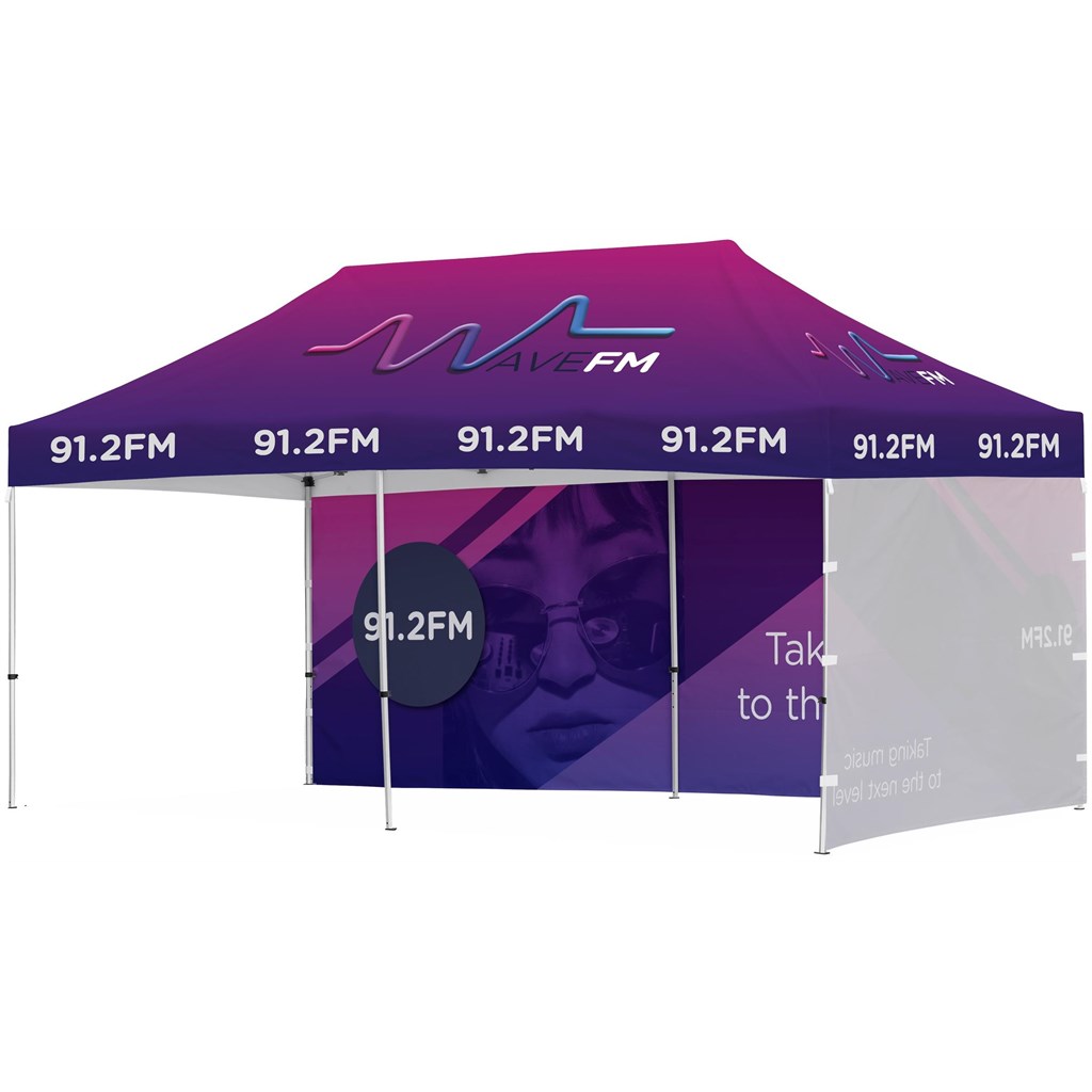 Ovation Sublimated Gazebo 6m X 3m �C 1 Long Full-Wall Skin �C 1 Short Full-Wall Skin
