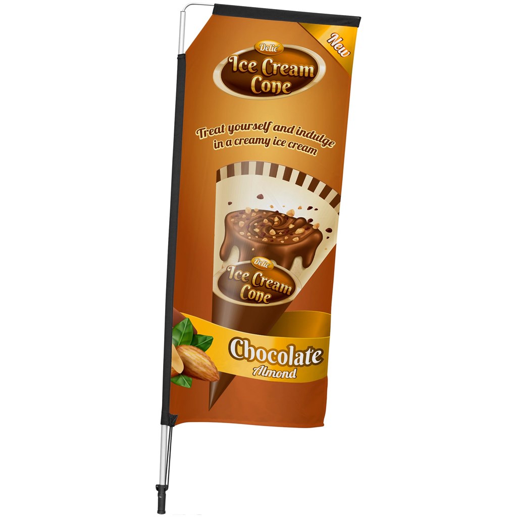 Legend 2M Sublimated Telescopic Double-Sided Flying Banner �C 1 complete unit