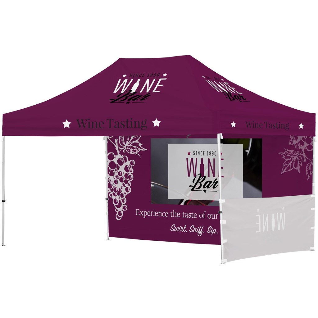 Ovation Sublimated Gazebo 4.5m X 3m �C 1 Short Half-Wall Skin �C 1 Long Full-Wall Skin