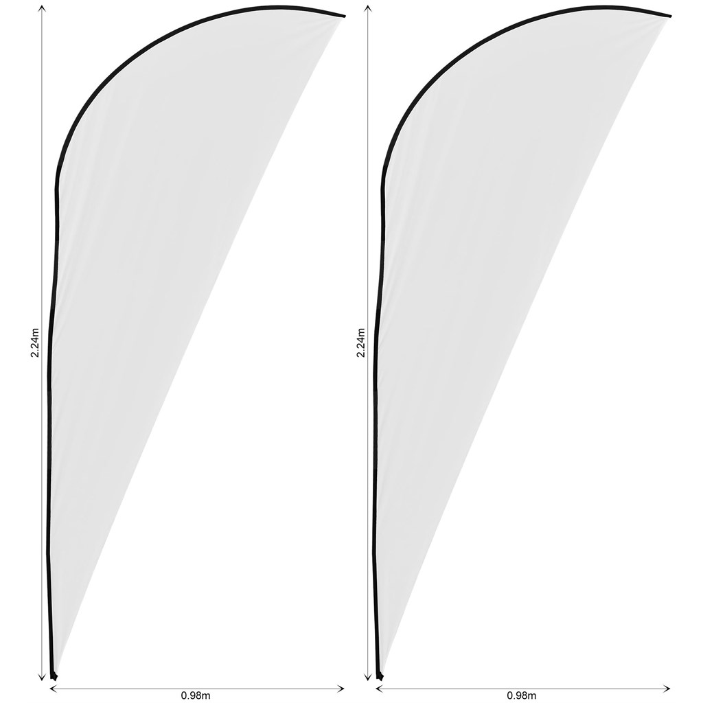 Legend 2m Sublimated Sharkfin Flying Banner Skin �C Set Of 2 (Excludes Hardware)