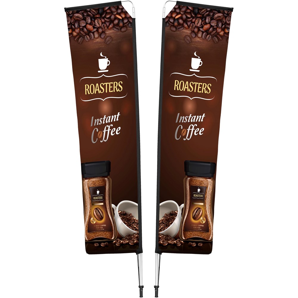 Legend 3M Sublimated Telescopic Double-Sided Flying Banner �C 1 complete unit
