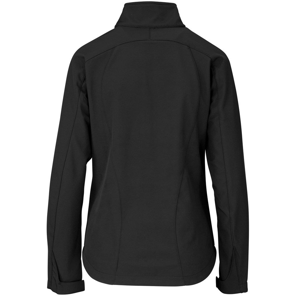 Ladies Geneva Softshell Jacket �C Black Red