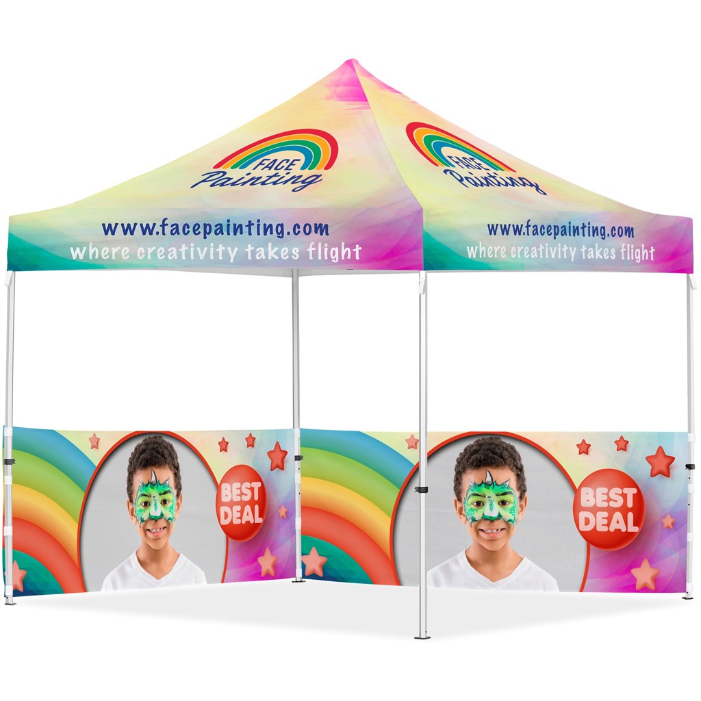 Coated Steel Sublimated Gazebo 3m x 3m �C 2 Half-Wall Skins