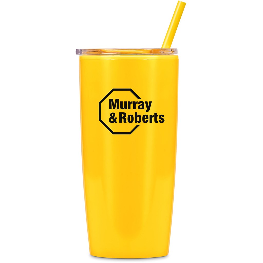 Altitude Daytona Plastic 2-in-1 Double-Wall Tumbler & Straw �C 600ml