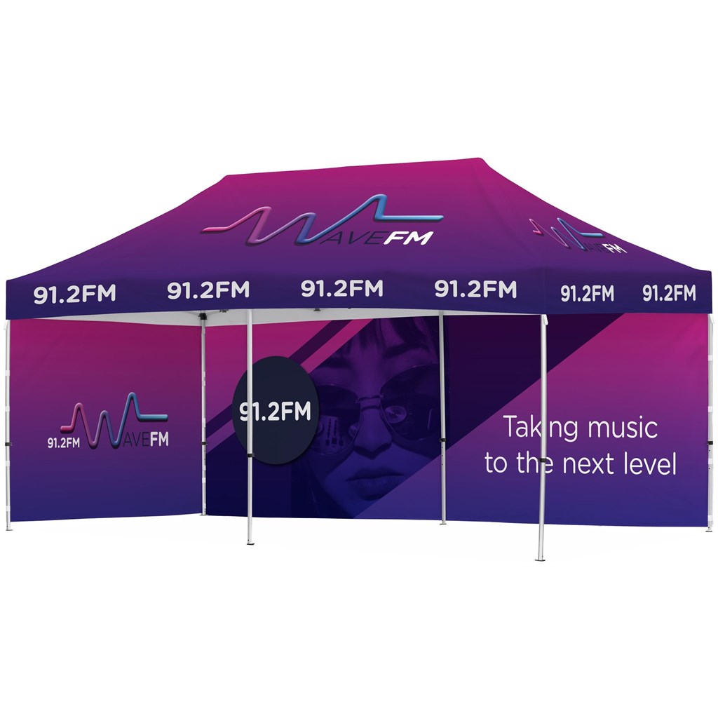 Ovation Sublimated Gazebo 6m X 3m �C 1 Long Full-Wall Skin �C 1 Short Full-Wall Skin
