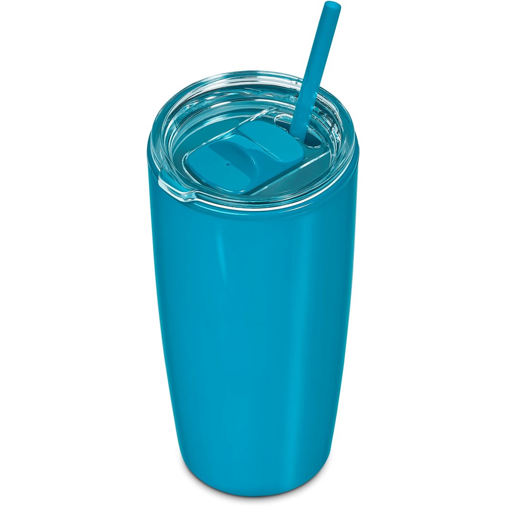 Altitude Daytona Plastic 2-in-1 Double-Wall Tumbler & Straw �C 600ml