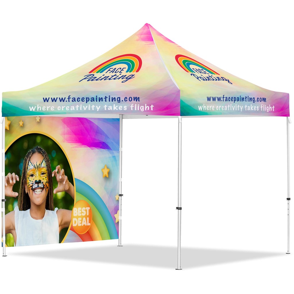 Coated Steel Sublimated Gazebo 3m x 3m �C 1 Full-Wall Skin