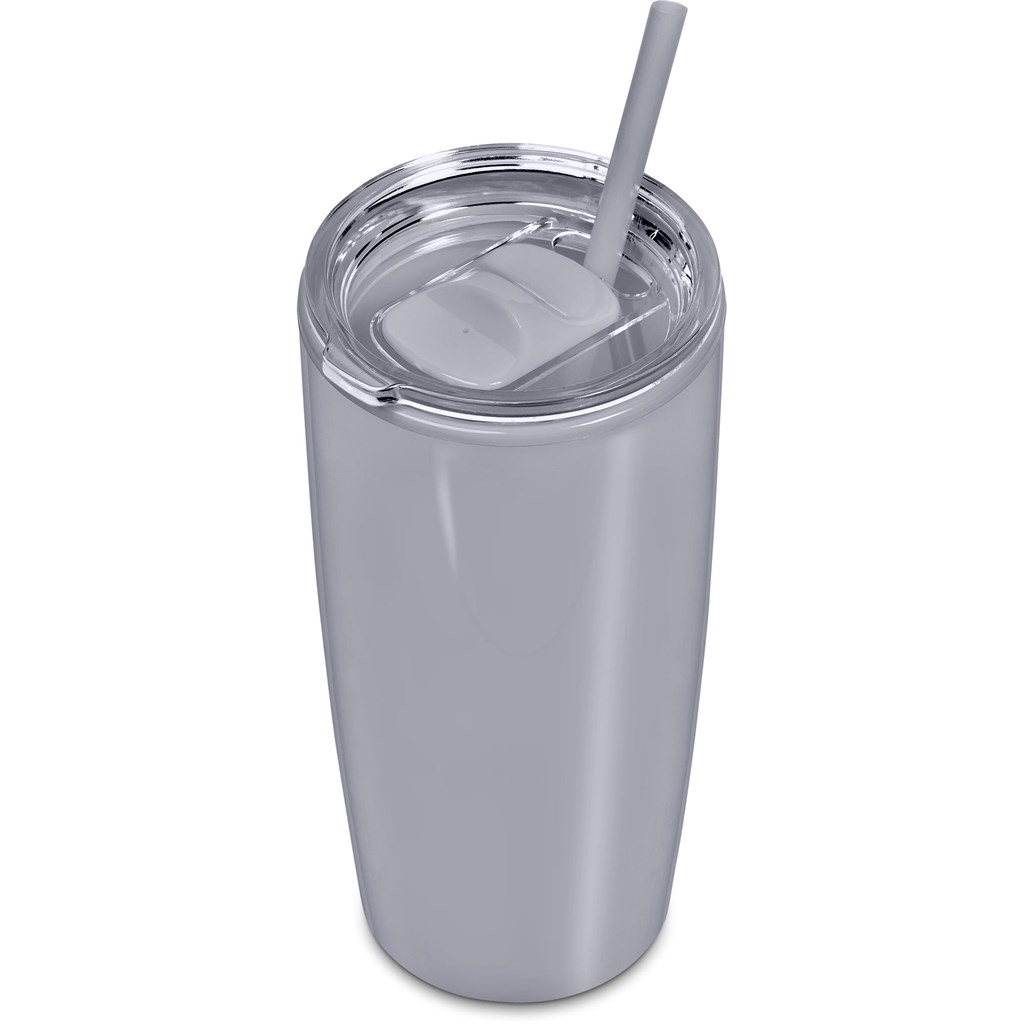 Altitude Daytona Plastic 2-in-1 Double-Wall Tumbler & Straw �C 600ml