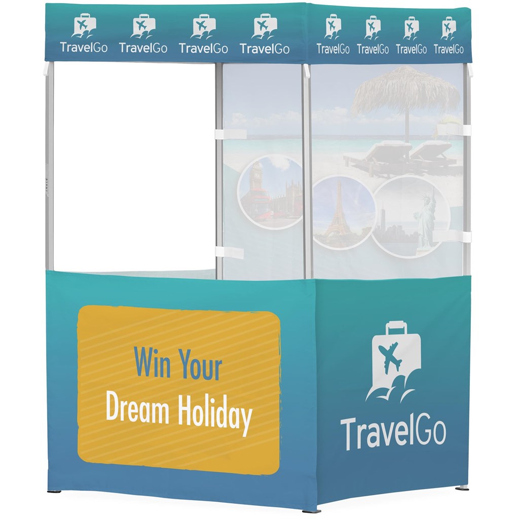 Ovation Sublimated Gazebo 1.5m X 1.5m �C 3 Half-Wall Skins �C 1 Full-Wall Skin