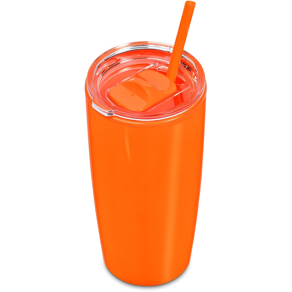 Altitude Daytona Plastic 2-in-1 Double-Wall Tumbler & Straw �C 600ml