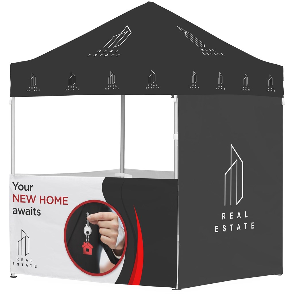 Ovation Sublimated Gazebo 2m X 2m Petite Frame �C 3 Half-Wall Skins �C 1 Full Wall Skin