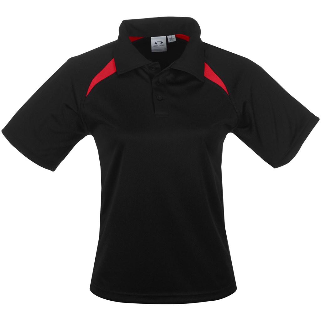 Kids Splice Golf Shirt �C Black Red