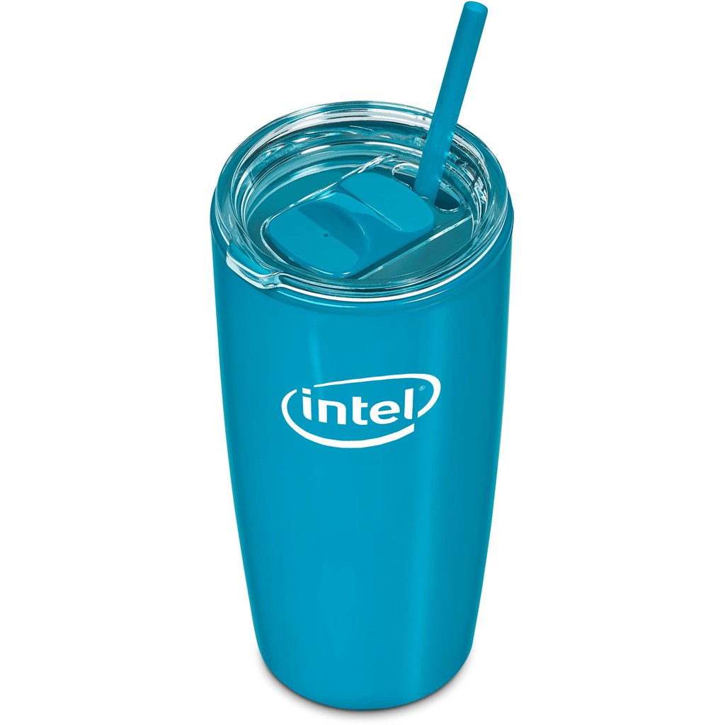 Altitude Daytona Plastic 2-in-1 Double-Wall Tumbler & Straw �C 600ml