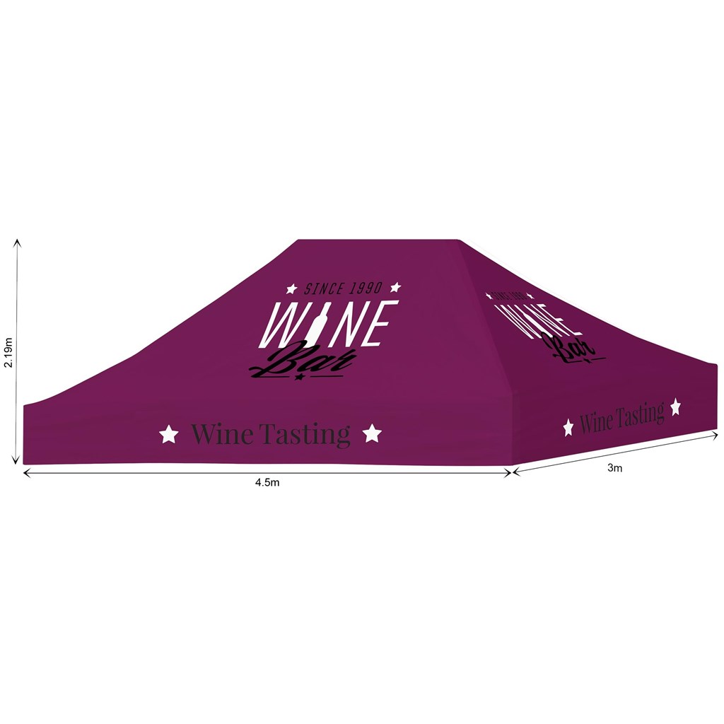 Ovation Sublimated Gazebo 4.5m X 3m �C Roof  (Excludes Hardware)