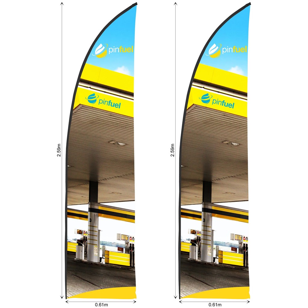 Legend 2m Sublimated Arcfin Flying Banner Skin �C Set Of 2 (Excludes Hardware)