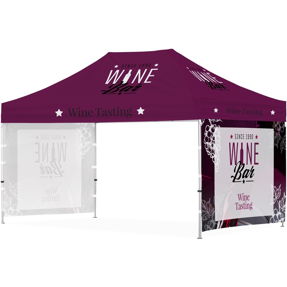 Ovation Sublimated Gazebo 4.5m X 3m �C 2 Short Full-Wall Skins