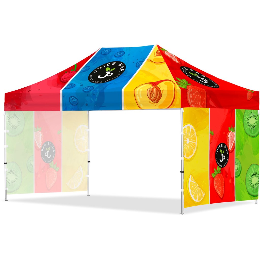 Coated Steel Sublimated Gazebo 4.5m x 3m �C  2 Short Full-Wall Skins