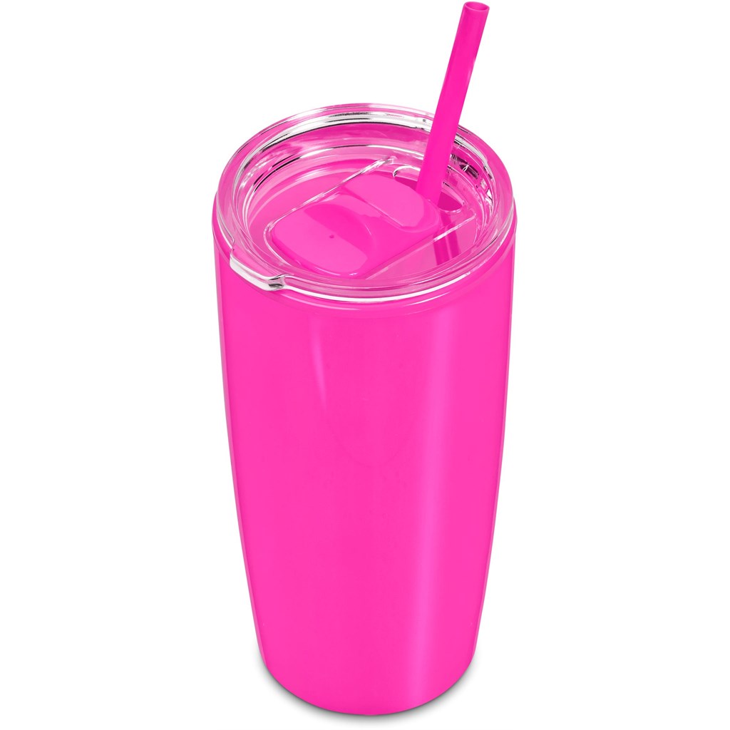 Altitude Daytona Plastic 2-in-1 Double-Wall Tumbler & Straw �C 600ml