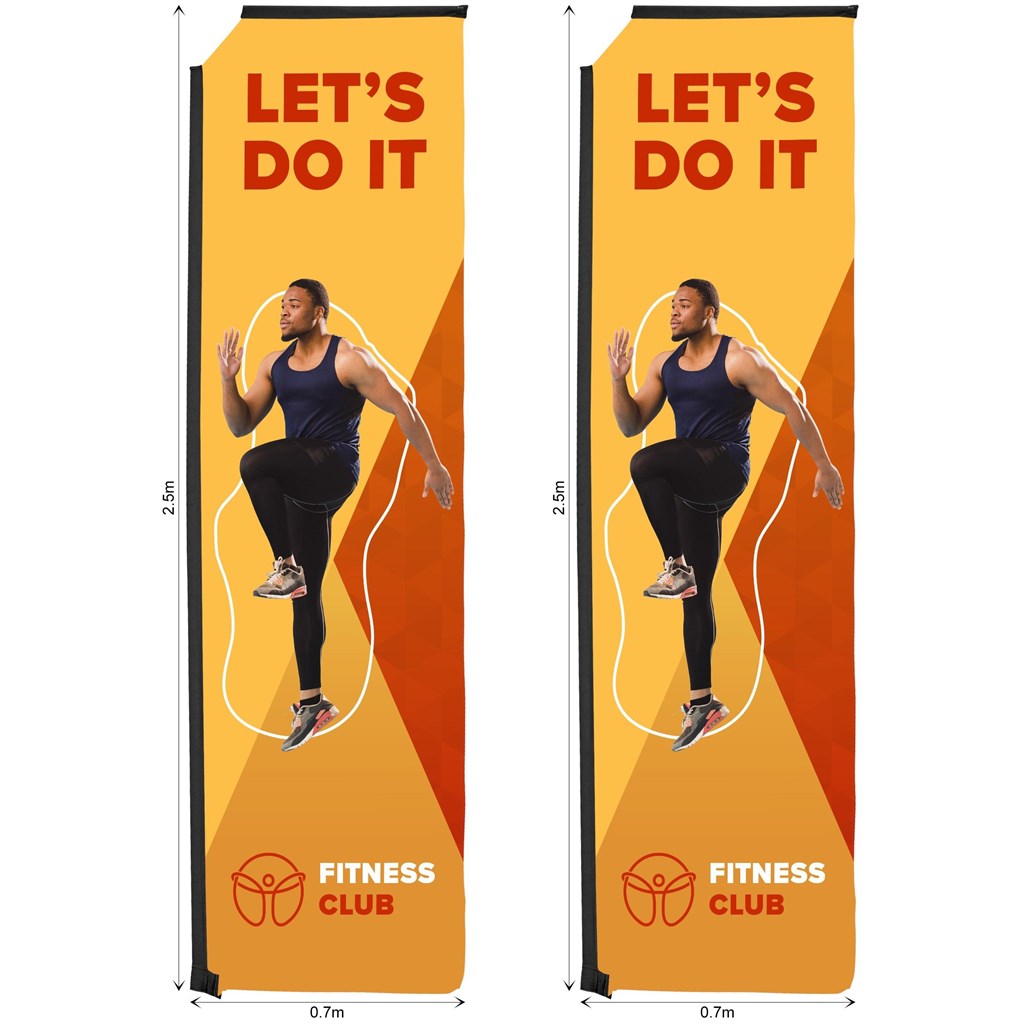 Legend 3m Sublimated Telescopic Flying Banner Skin �C Set Of 2 (Excludes Hardware)