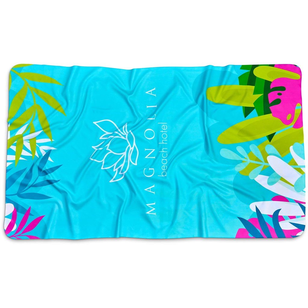 Pre-Printed Sample Hoppla Hula Beach Towel �C Dual Branding