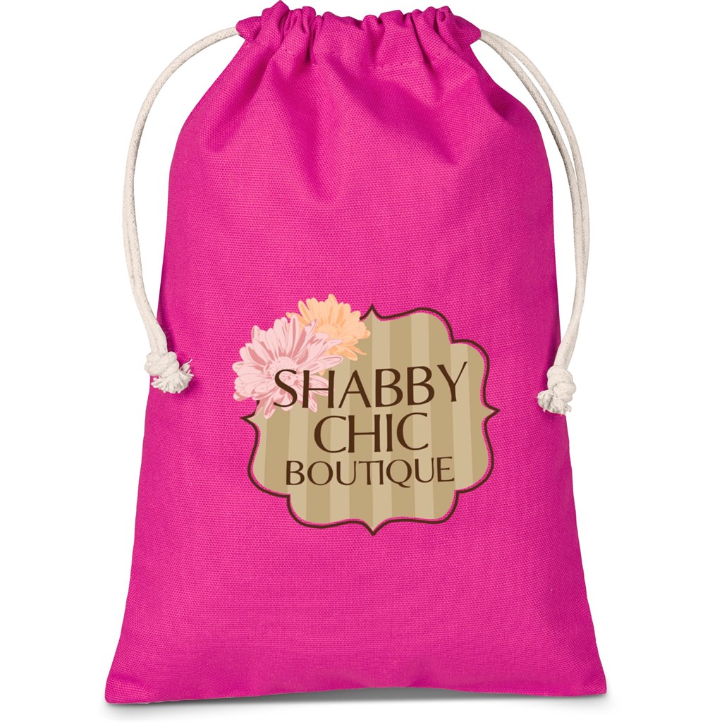 Allsorts Midi Cotton Drawstring Pouch �C Pink