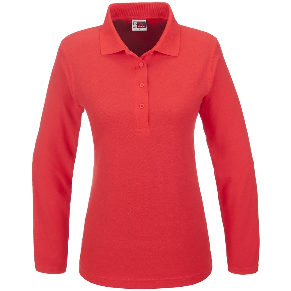 Ladies Long Sleeve Boston Golf Shirt �C Red