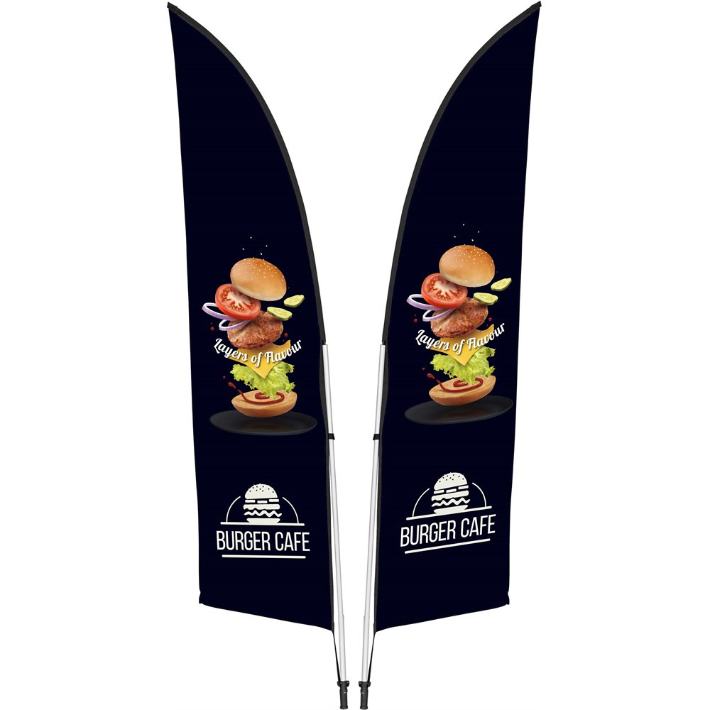 Legend 2M Sublimated Arcfin Double-Sided Flying Banner �C 1 complete unit