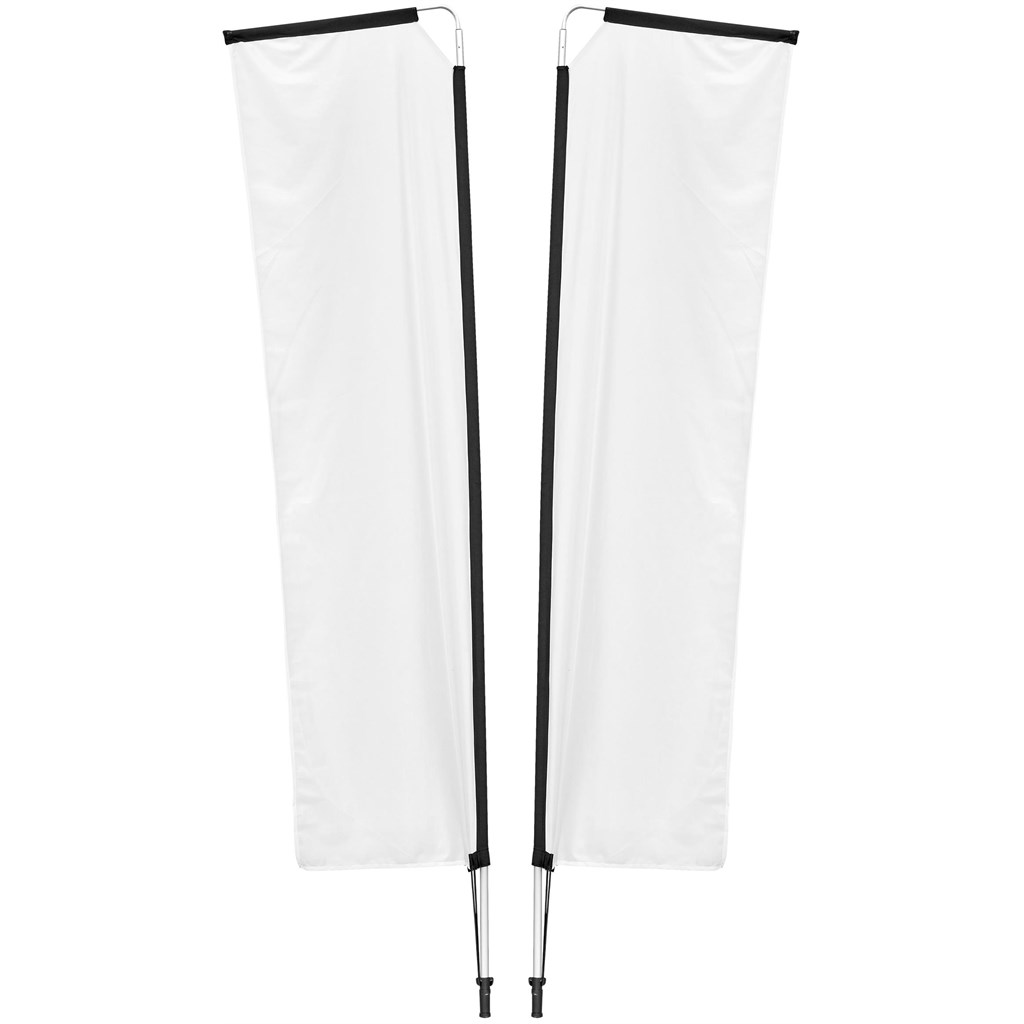 Legend 3M Sublimated Telescopic Double-Sided Flying Banner �C 1 complete unit