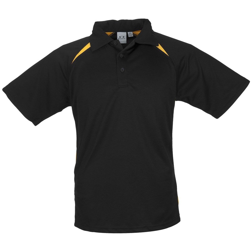 Kids Splice Golf Shirt �C Black Yellow