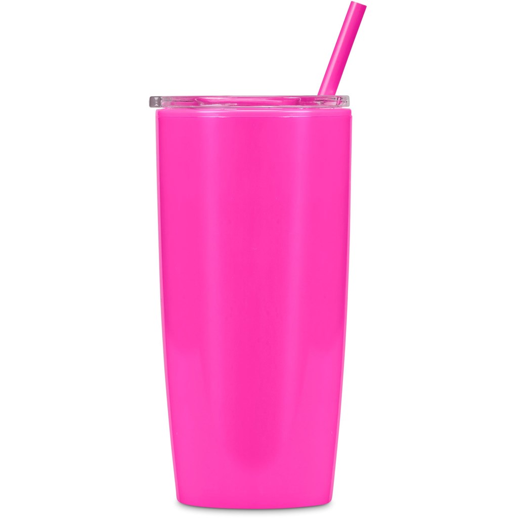 Altitude Daytona Plastic 2-in-1 Double-Wall Tumbler & Straw �C 600ml