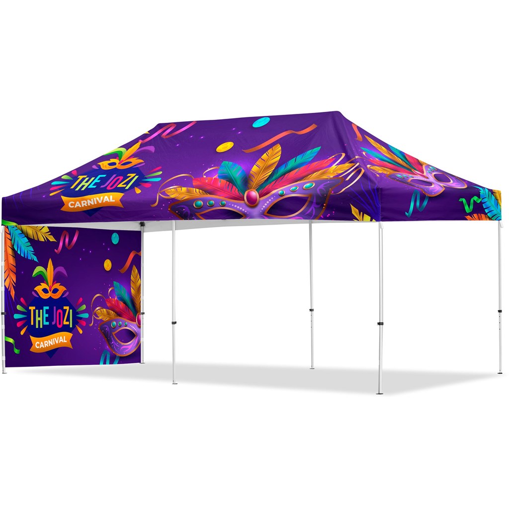 Coated Steel Sublimated Gazebo 6m x 3m �C  1 Short Full-Wall Skin