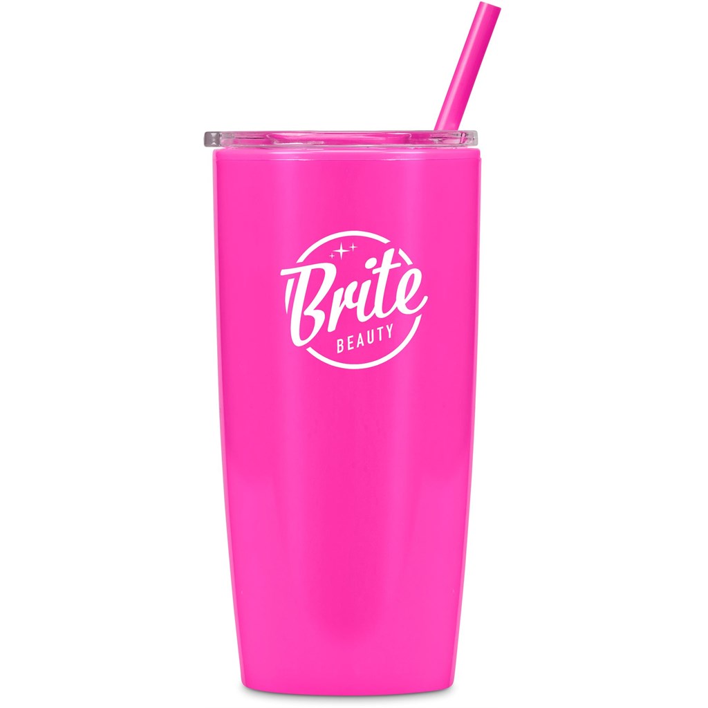 Altitude Daytona Plastic 2-in-1 Double-Wall Tumbler & Straw �C 600ml