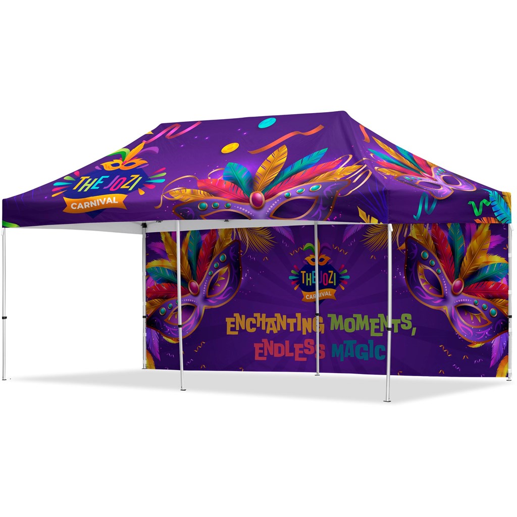 Coated Steel Sublimated Gazebo 6m x 3m �C 1 Long Full-Wall Skin