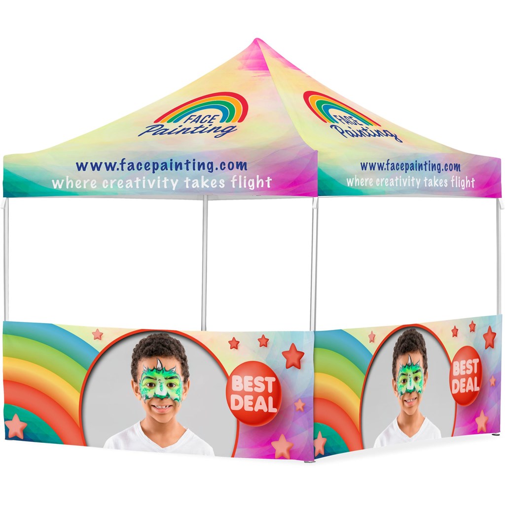 Coated Steel Sublimated Gazebo 3m x 3m �C 2 Half-Wall Skins