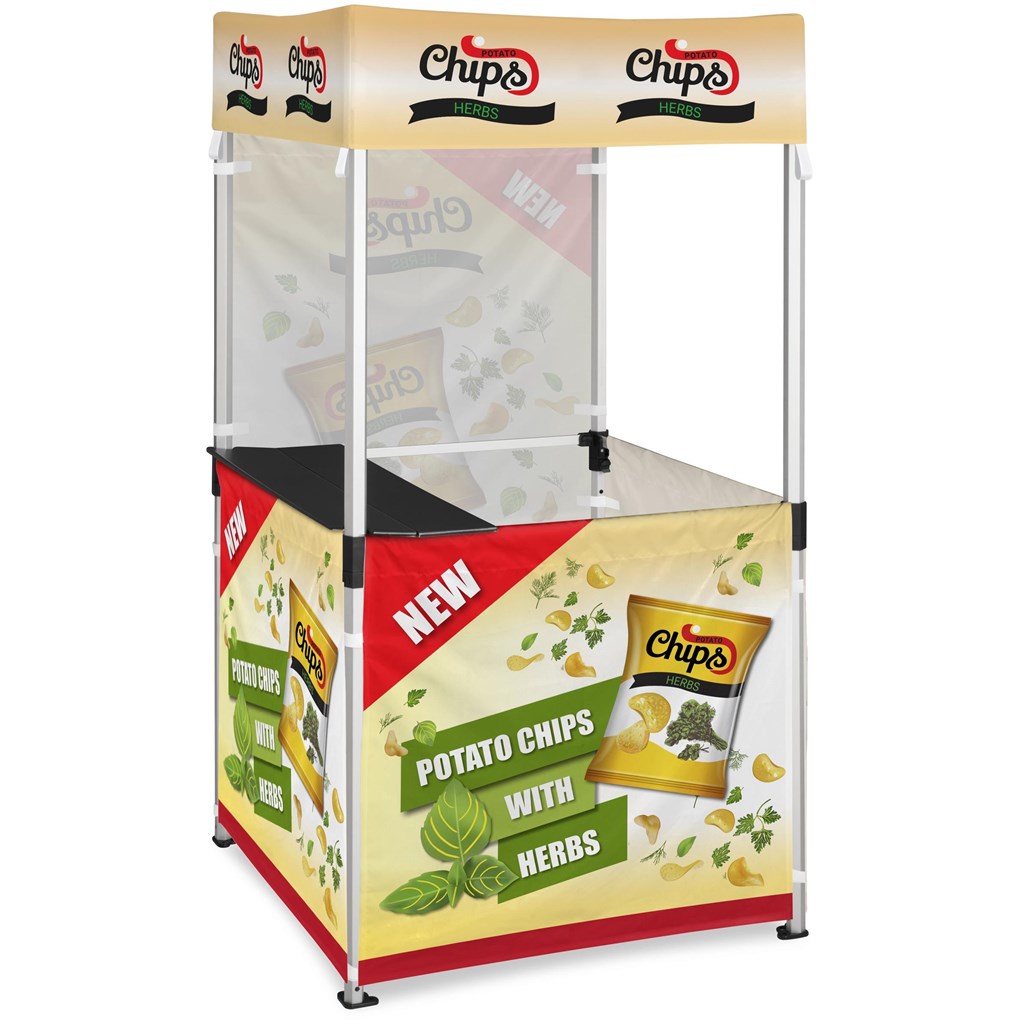 Ovation Sublimated Gazebo 1m X 1m Kiosk �C 3 Half-Wall Skins �C 1 Full-Wall Skin