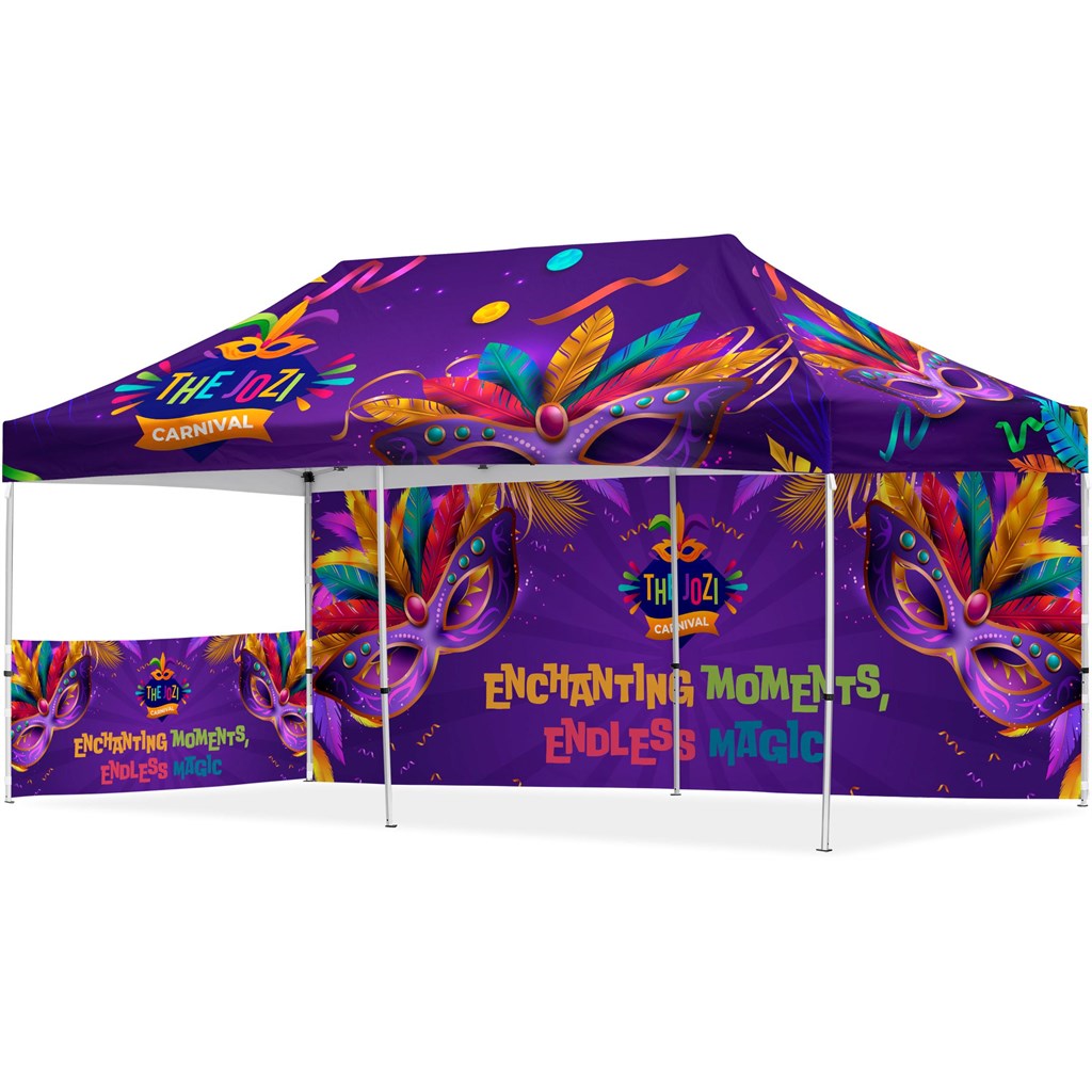 Coated Steel Sublimated Gazebo 6m x 3m �C 1 Short Half-Wall Skin �C 1 Long Full Wall Skin