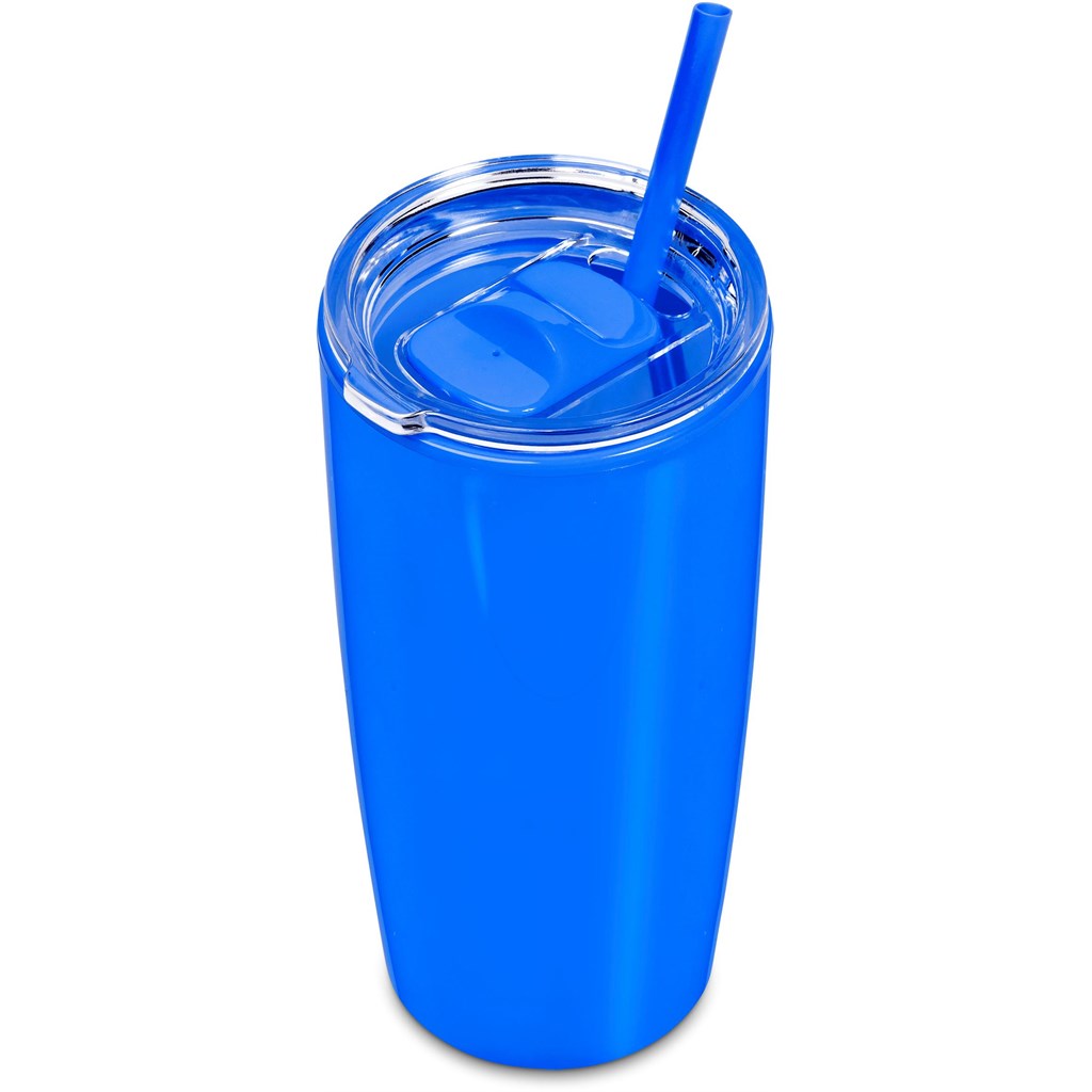 Altitude Daytona Plastic 2-in-1 Double-Wall Tumbler & Straw �C 600ml