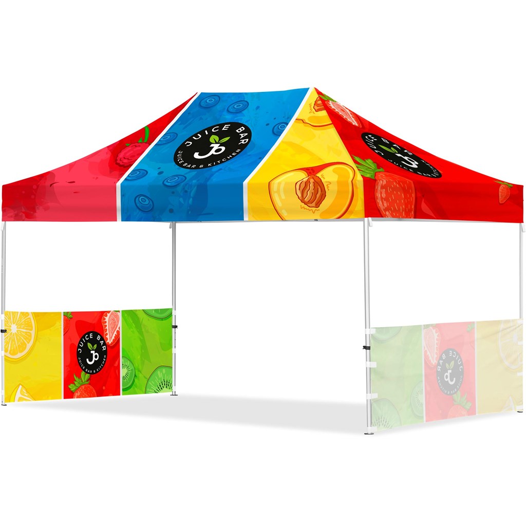 Coated Steel Sublimated Gazebo 4.5m x 3m �C 2 Short  Half-Wall Skins