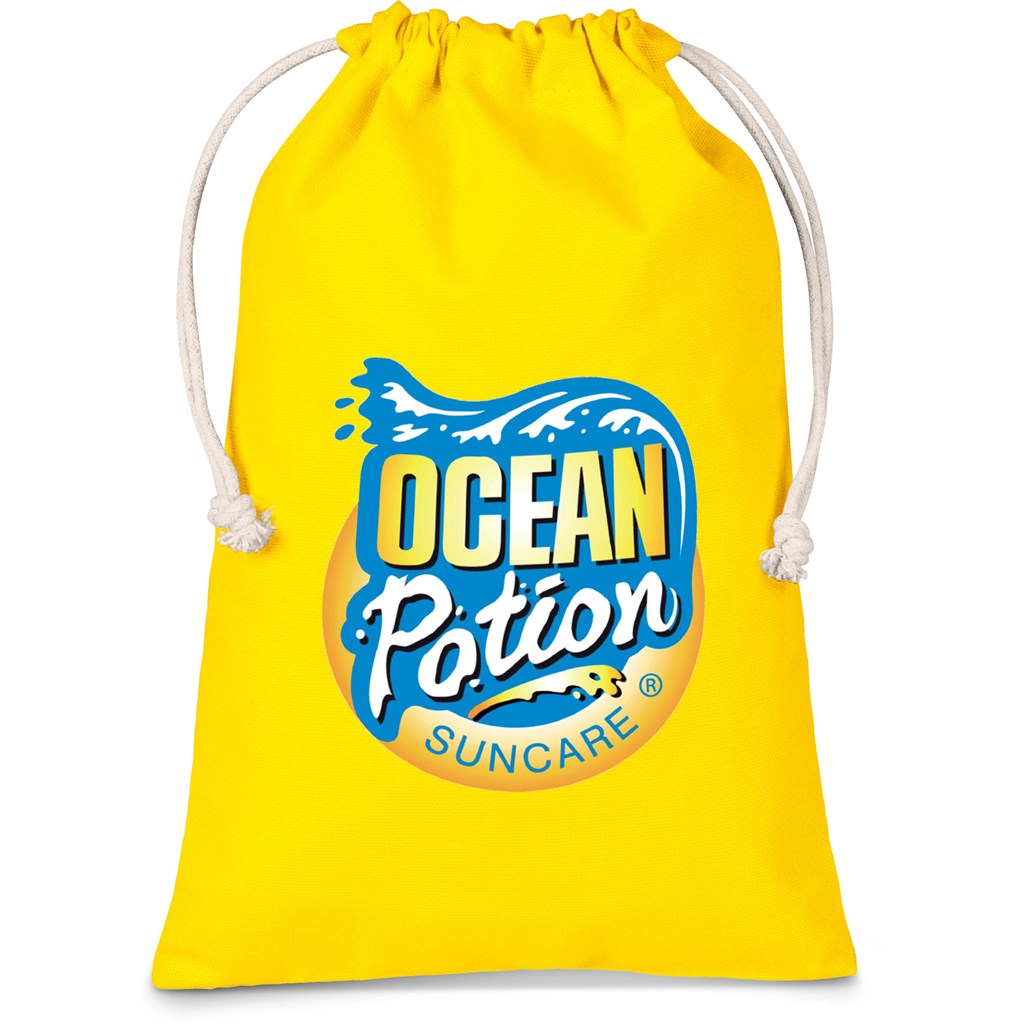 Allsorts Midi Cotton Drawstring Pouch �C Yellow