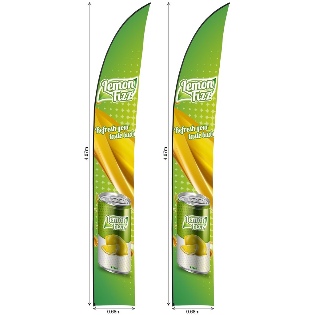 Legend 4m Sublimated Arcfin Flying Banner Skin �C Set Of 2 (Excludes Hardware)